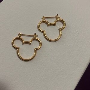 Gold Mickey Mouse Earrings